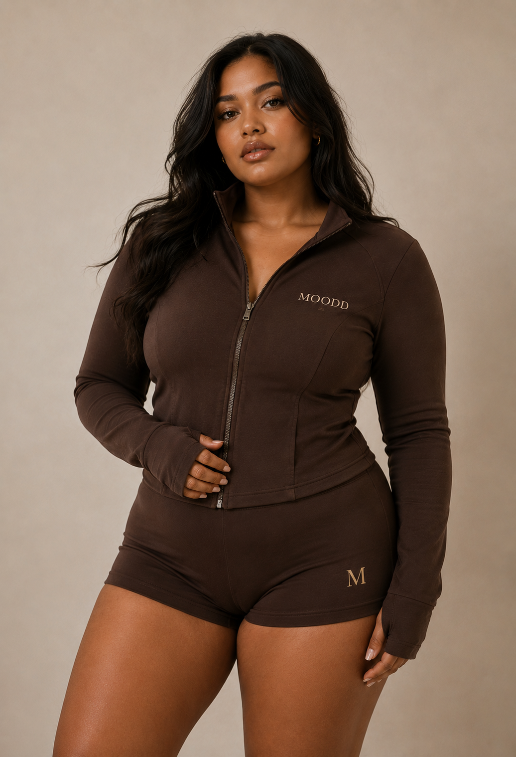 MOOD Active Sculpt Zip Set – Espresso