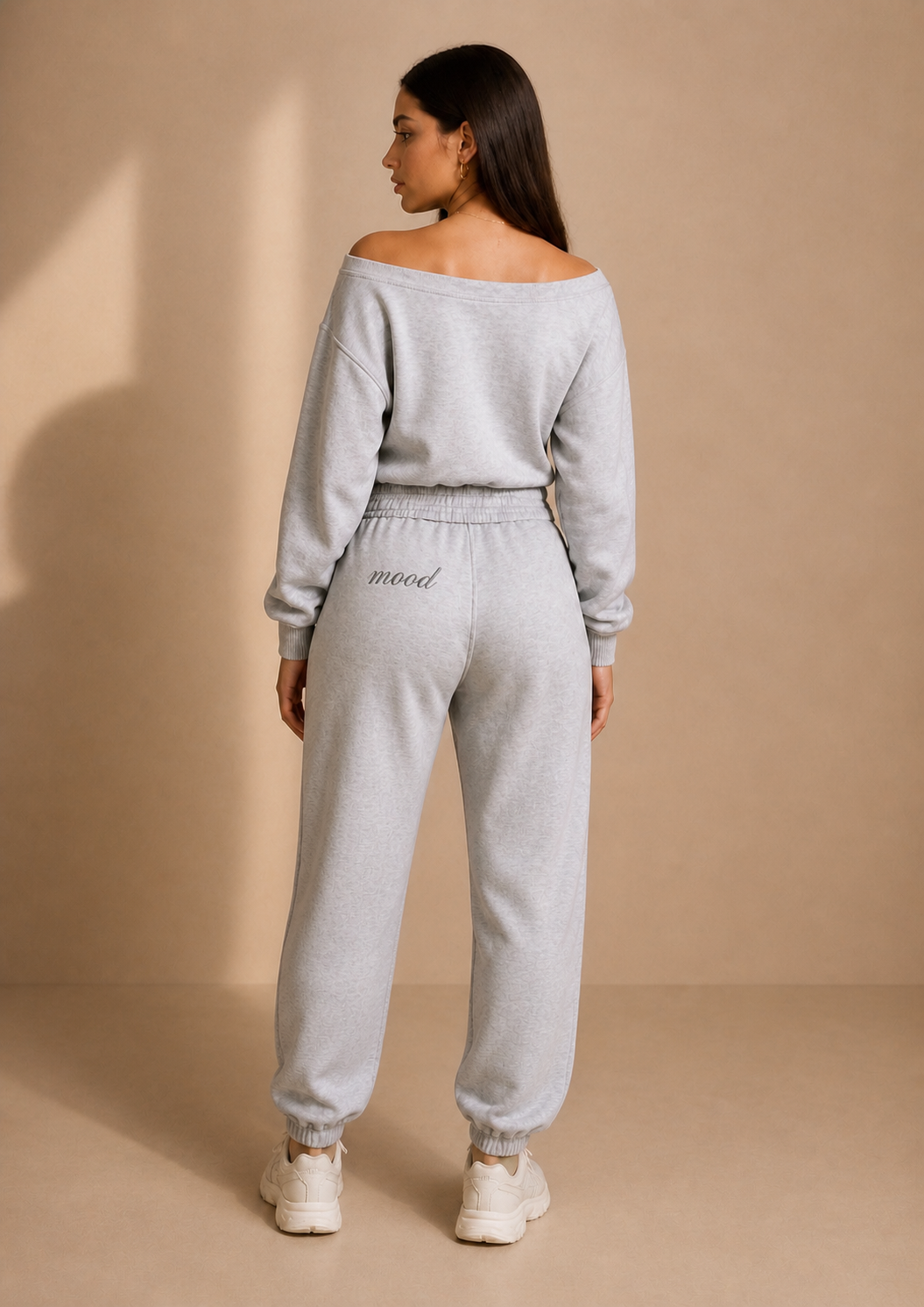 Mood Off-Shoulder Lounge Set – Grey