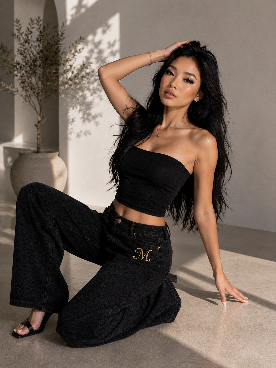 Mood Wide Leg Jeans – Black